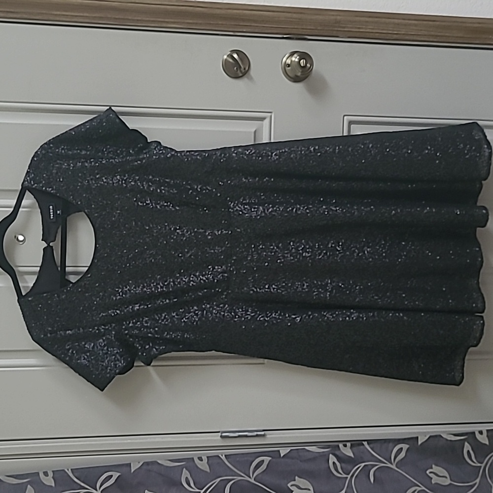 Size 18 Torrid black sequined skater party dress